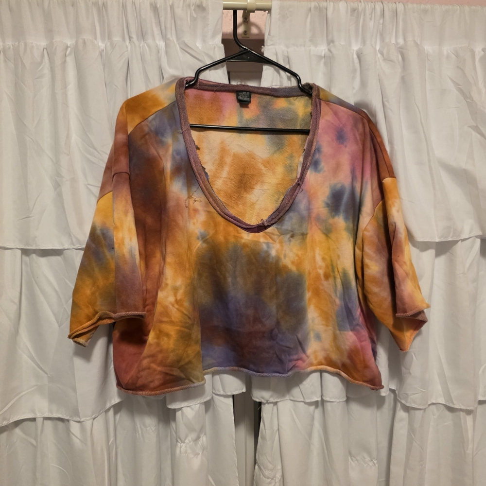 Wild Fable Multicolor Tie-Dye Crop Top